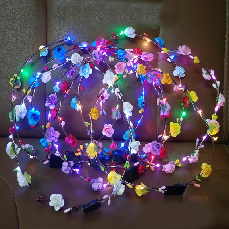 1 шт. светодиодная светящаяся гирлянда аксессуары для волос цветочный светильник