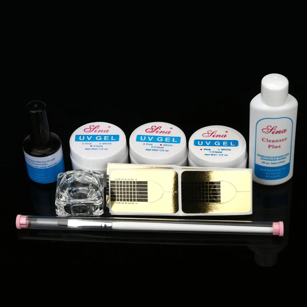 Акриловый порошок для дизайна ногтей жидкий белый прозрачный УФ-гель базовое