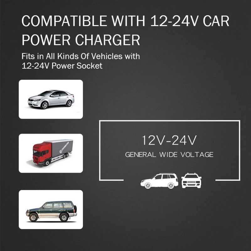 Двойной USB Автомобильное Зарядное устройство Quick Charge цифровой светодиодный Напряжение Дисплей Авто быстрой зарядки автомобильного прикуривателя с независимым переключателем