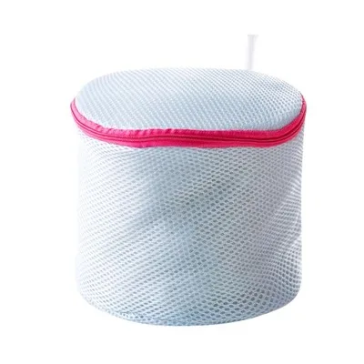 blue cylindrical Мешки для стирки для стиральных машин/грязная одежда/складные стиральные мешки для одежды сетчатые корзины для белья бюстгальтер стиральная сумка - Цвет: blue cylindrical