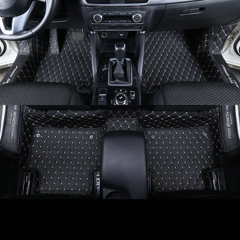 Lsrtw2017 волокна кожи для автомобильных ковриков для mazda CX-5 2012 2013