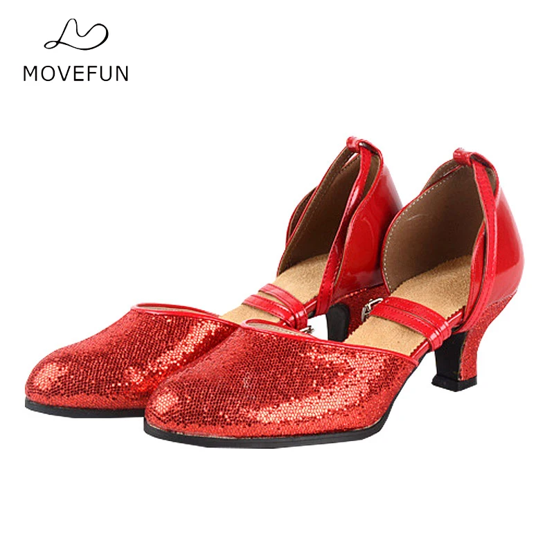 MoveFun/Брендовая обувь для латинских танцев взрослых женская на квадратном каблуке