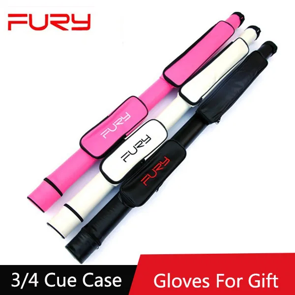 New Brand 3/4 Snooker Cues Case PU 3 4 Billiard Cue Bag Billiards Accessories Black/White/Pink 116cm Length China