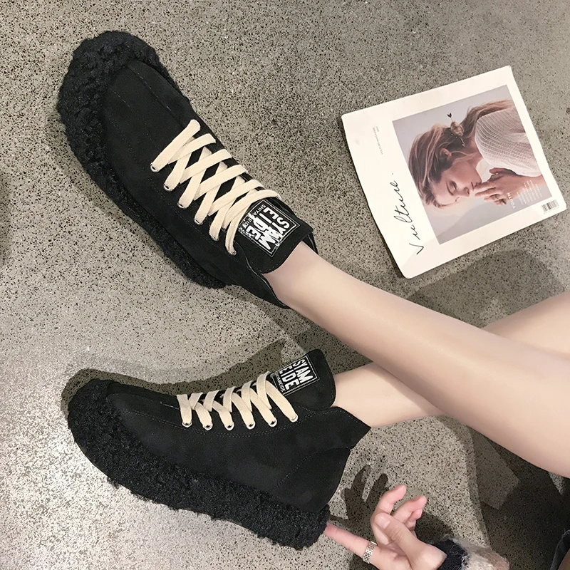 Женские ботинки Martin повседневные на плоской подошве ботильоны зимние шнуровке