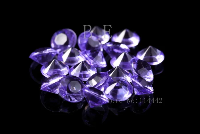 

1000pcs/lot 10mm 4 Carat Lilac Wedding Crystal Table Scatter Diamond Confetti Acrylic Diamond Confetti
