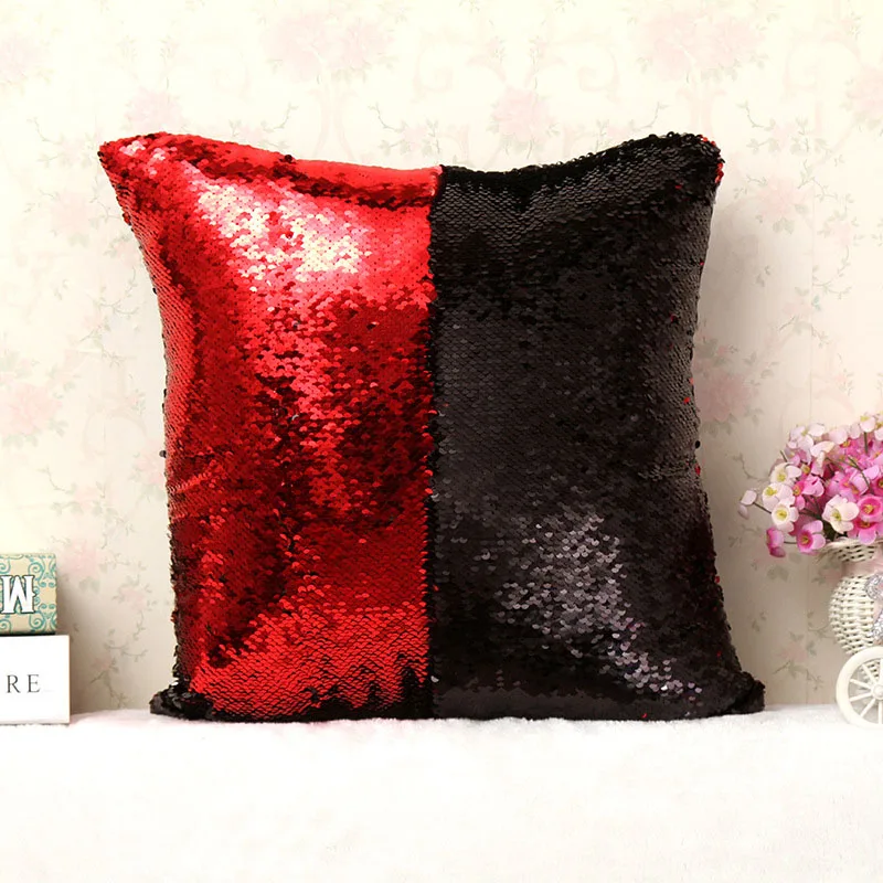Poszewka 40x40 см блестящий чехол для подушки DIY меняющий цвет Fundas almohadones Подушка-чехол Золотой Серебряный Красный Черный