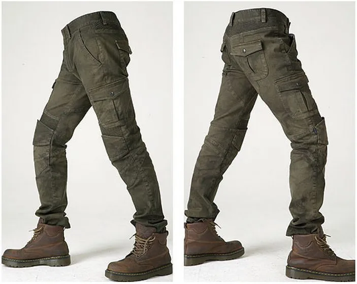 Бесплатная доставка мотоцикл брюки motorpool джинсы army green случайные штаны с 4 шт. из