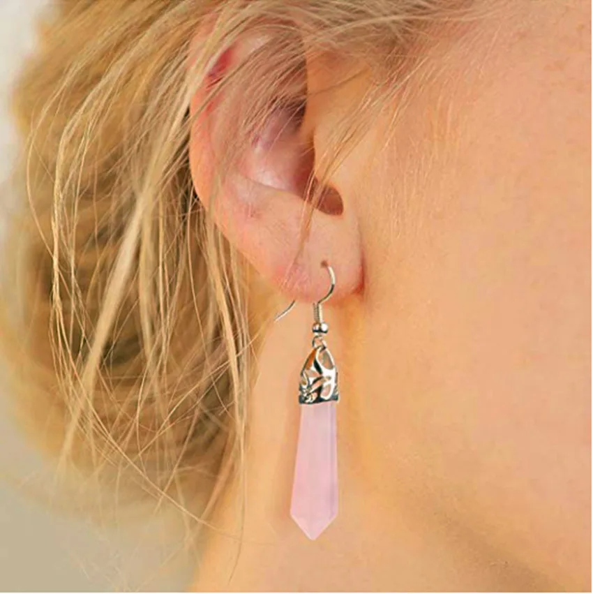 FYJS простой стиль покрытый серебром натуральный розовый кварцевый кристалл