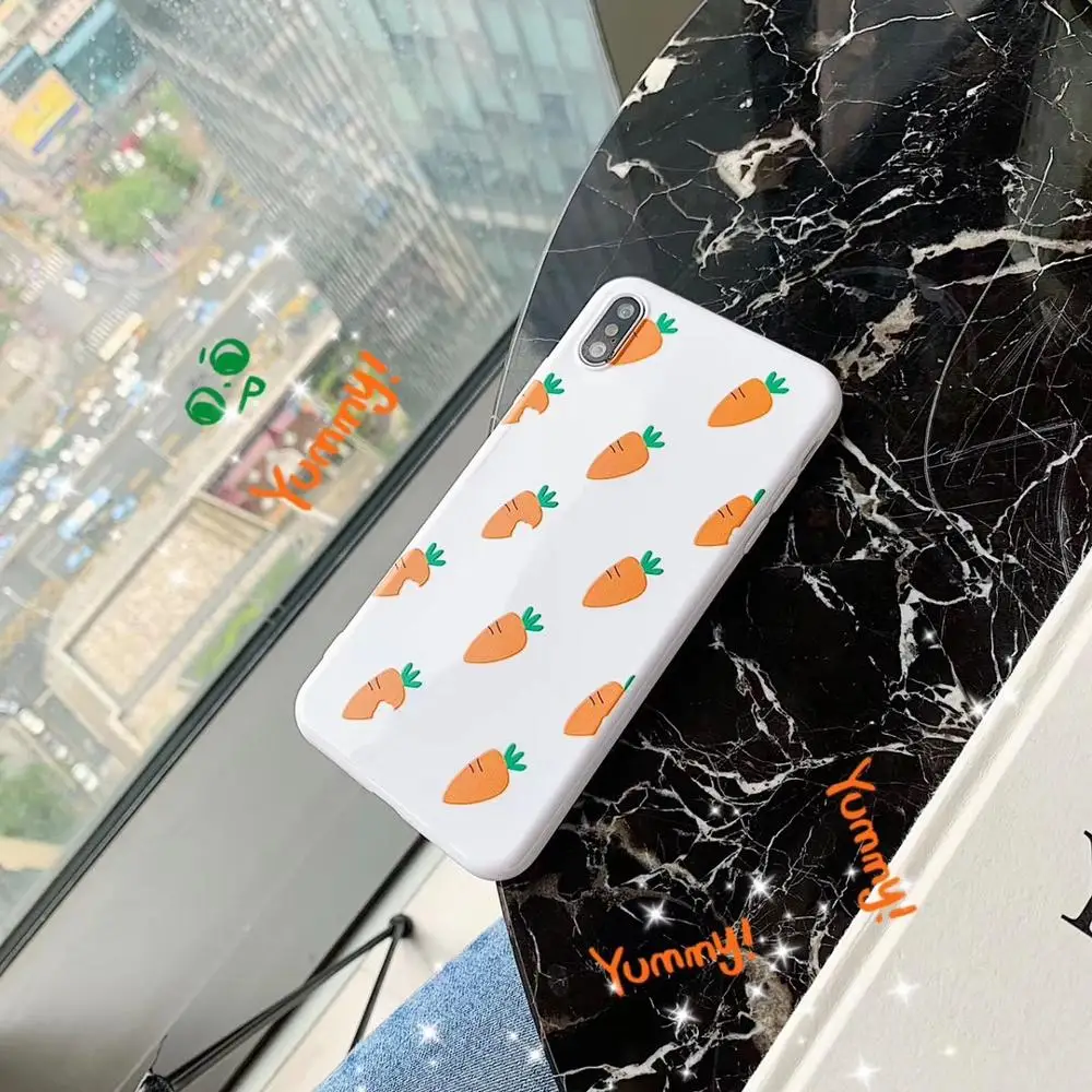 Мягкий чехол из ТПУ для iPhone 6/S/7/8 Plus/X/XR/XS/XSMAX Летний стиль Yummy овощи морковь