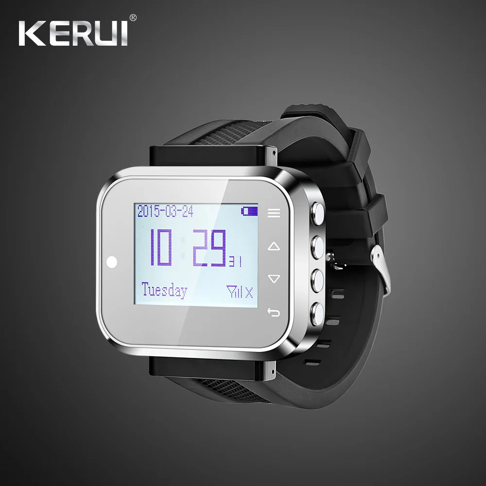 KERUI KR C166 Модная белая черная Беспроводная система вызова пейджера официанта часы