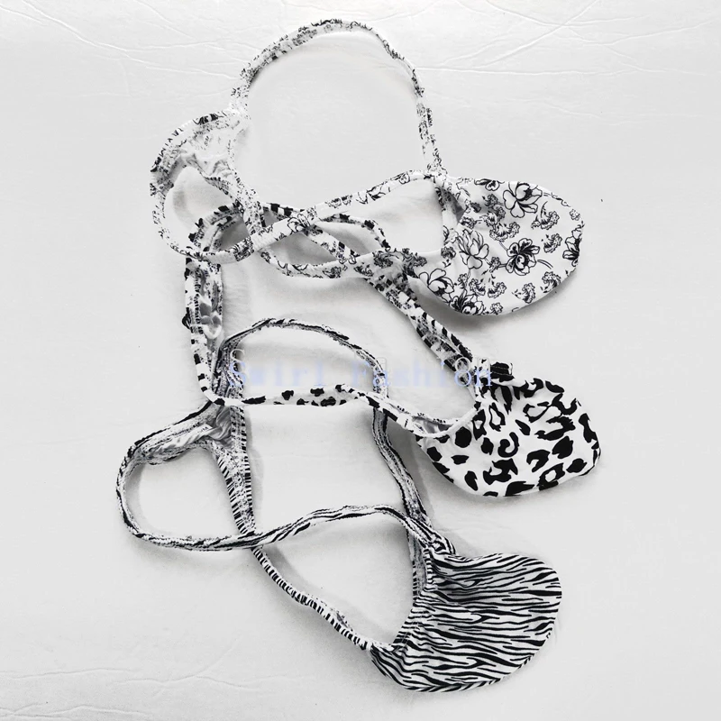 Горячее Мужское нижнее белье стринги контурный мешочек бутон ~ леопард Зебра