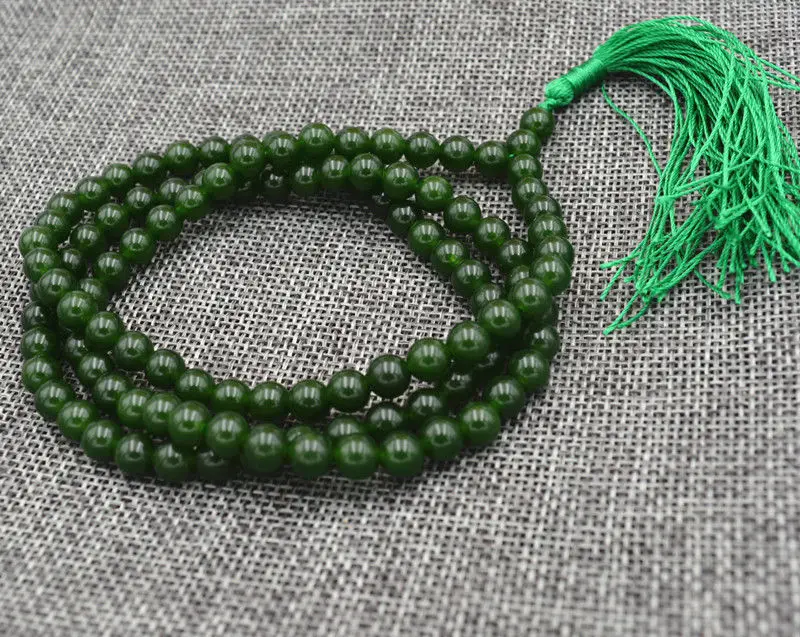 Набор из натуральных буддийских бусин 6 мм буддистские Dark 108 ожерелье и браслет Mala