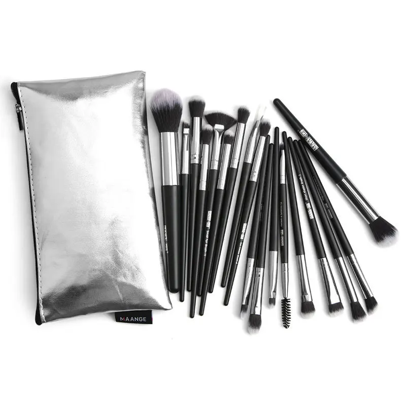 have bag MAANGE Новые 18 шт многофункциональные кисти для макияжа Набор пудры тени для век Макияж инструмент для чистки Кисти Набор Подарочный набор для женщин - Handle Color: have bag