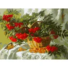 40*50 см DIY Цифровая живопись маслом на холсте Краски ing по номерам Раскраска по номерам современные акриловые Краски Раскраска по номерам Наборы корзина для фруктов птица
