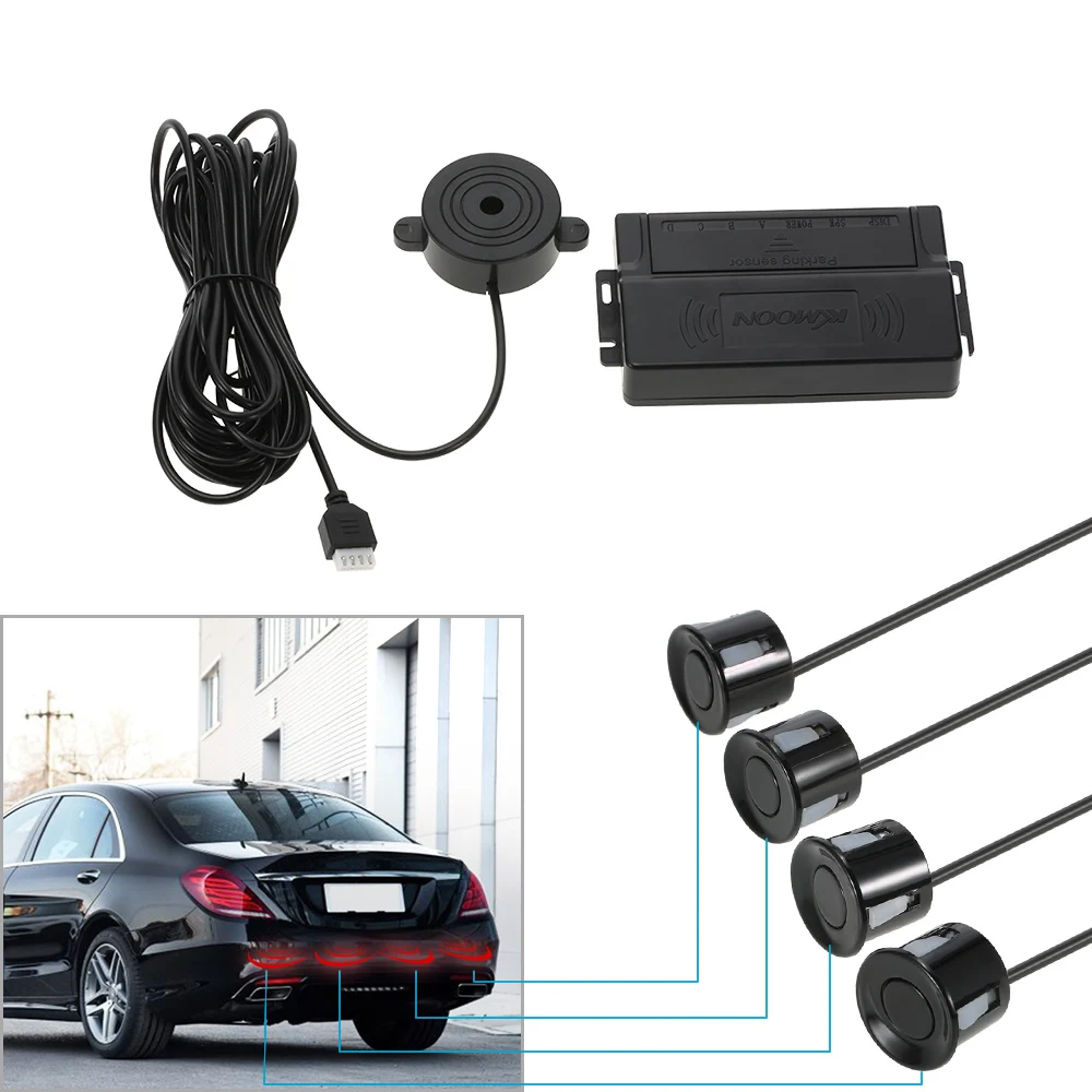 Автомобильный парковочный датчик система оповещения с 4 датчиками|car parking|sensor autocar