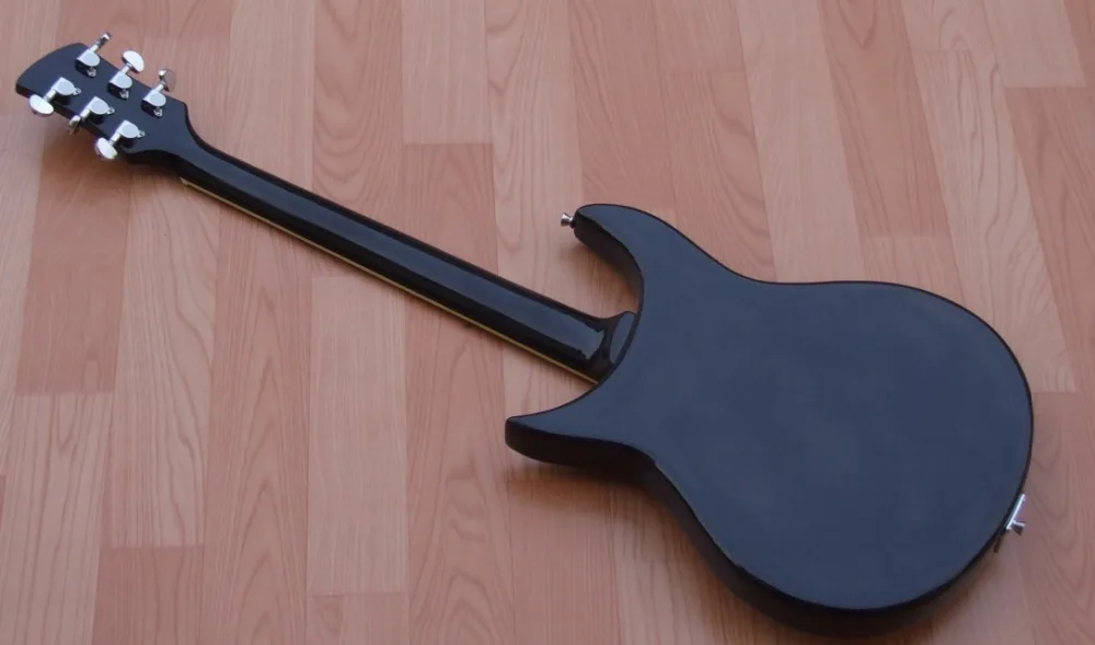 2017 грот Черный Рик 330 стиль электрогитара хромовое оборудование 3 x тостерный