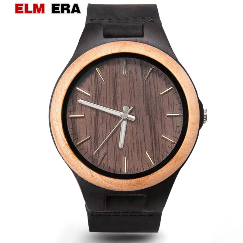 Мужские часы ELMERA деревянные из натурального клена наручные relogio masculino дерево с