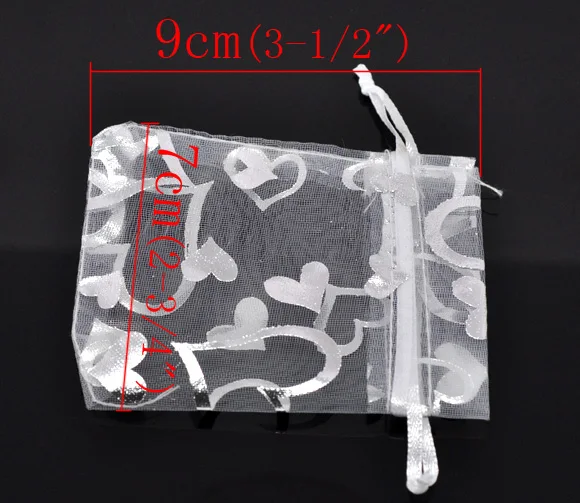Женские сумки для ювелирных изделий прямоугольные белые серьги с рисунком - Фото №1