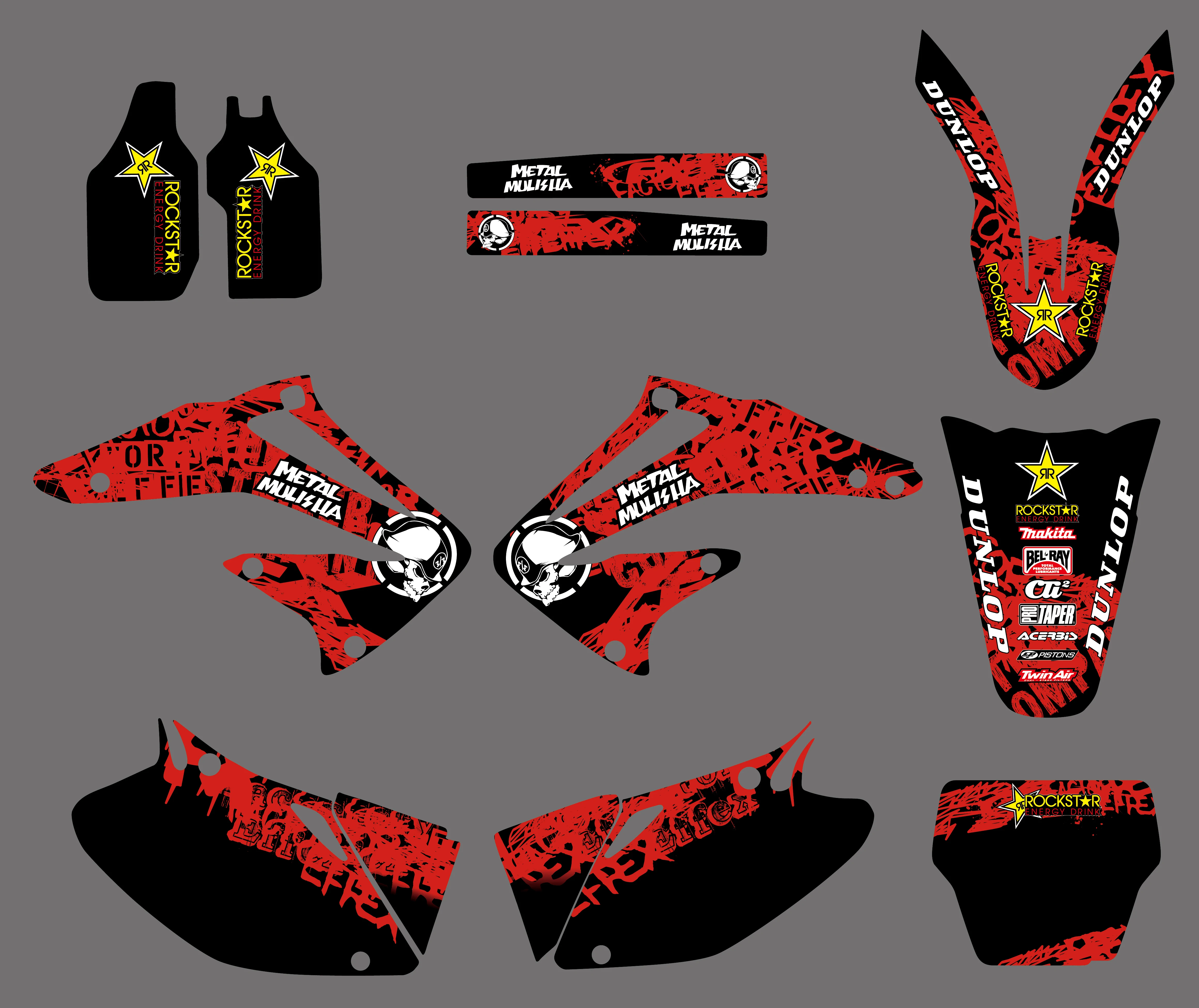 NICECNC Графический Набор наклеек для Honda CRF450R CRF450 CRF 450 450R 2002 2003 2004 новые соответствующие наклейки для фона мотоцикла - Цвет: 0172