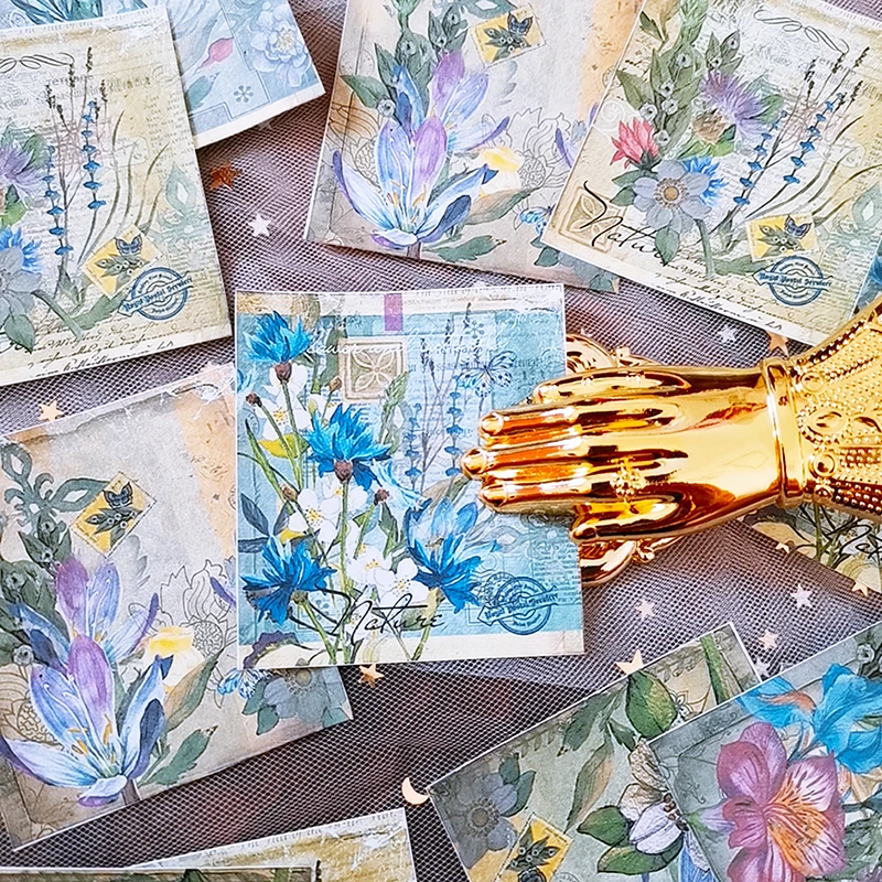 24 шт Рисование цветов масляными красками открытка с растениями мусорный журнал альбом счастливые украшения для ежедневника наклейки для скрапбукинга DIY ремесло фотоальбомы