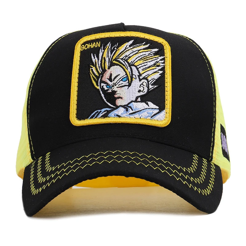 Бейсболка Dragon Ball Gohan для женщин и мужчин Snapback Hat Аниме сетка мальчиков дышащий