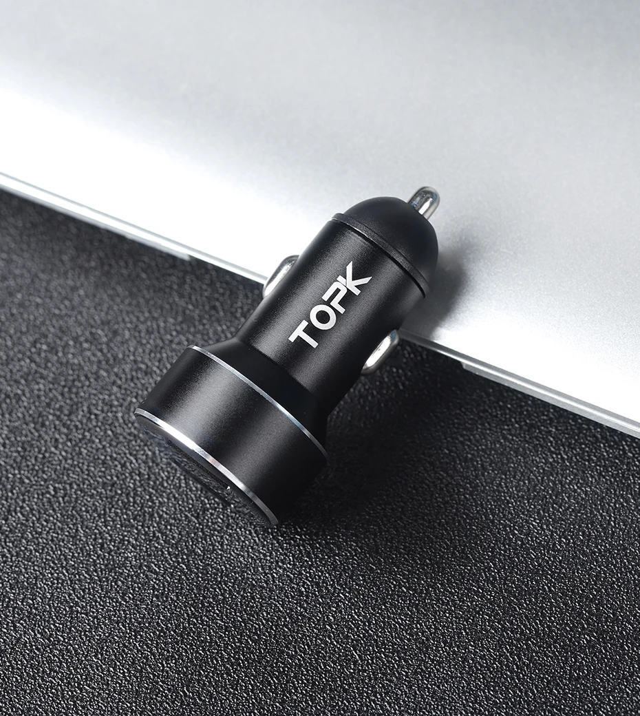 TOPK G209 USB Автомобильное зарядное устройство цифровой дисплей мульти USB зарядное устройство для samsung note9 8 s10 Xiaomi 3.1A мониторинг напряжения зарядное устройство для телефона