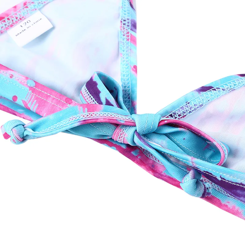 2017 комплект бикини из двух предметов для маленьких девочек танкини купальный