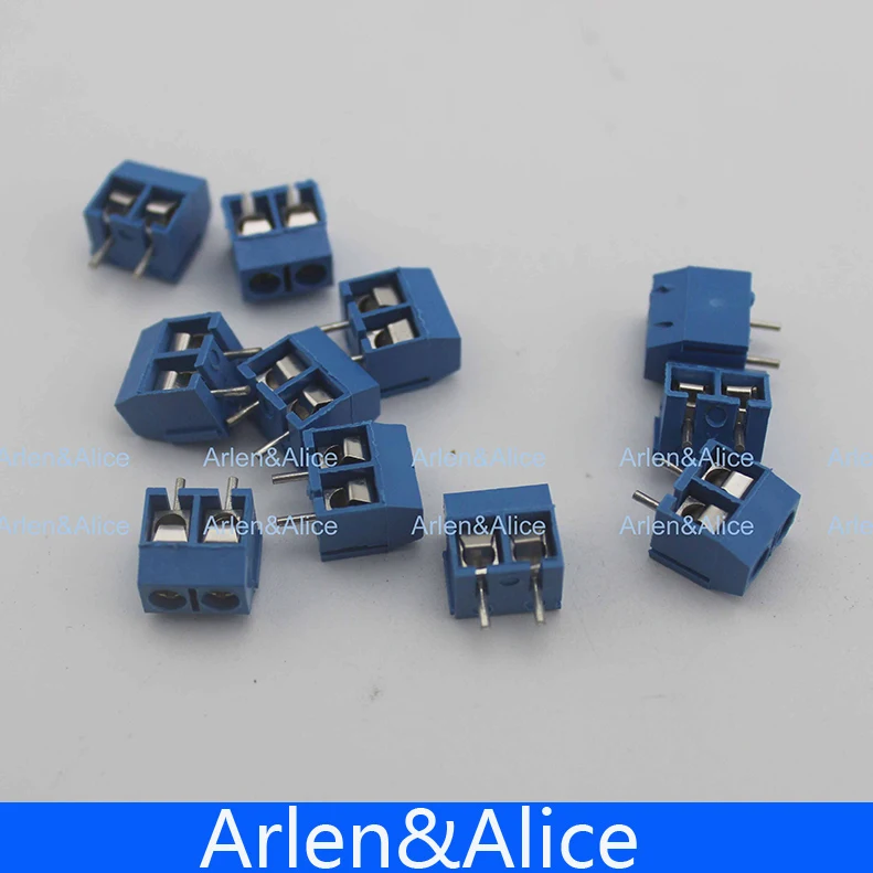 20 шт. 2 контактный винт синий зеленый клеммный блок разъем 5 мм шаг|pcb terminal block|pcb block