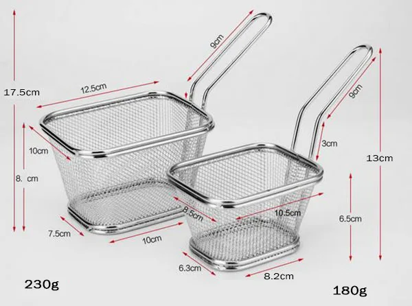 Комплект из 2 предметов Размер жарки шеф-повара корзинный фильтр нержавеющая