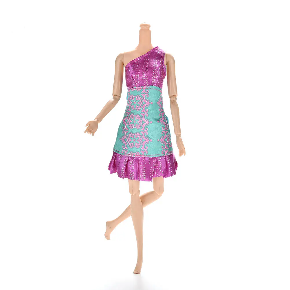 Прекрасные подарки для детей лоскутное платье с принтом на одно плечо s