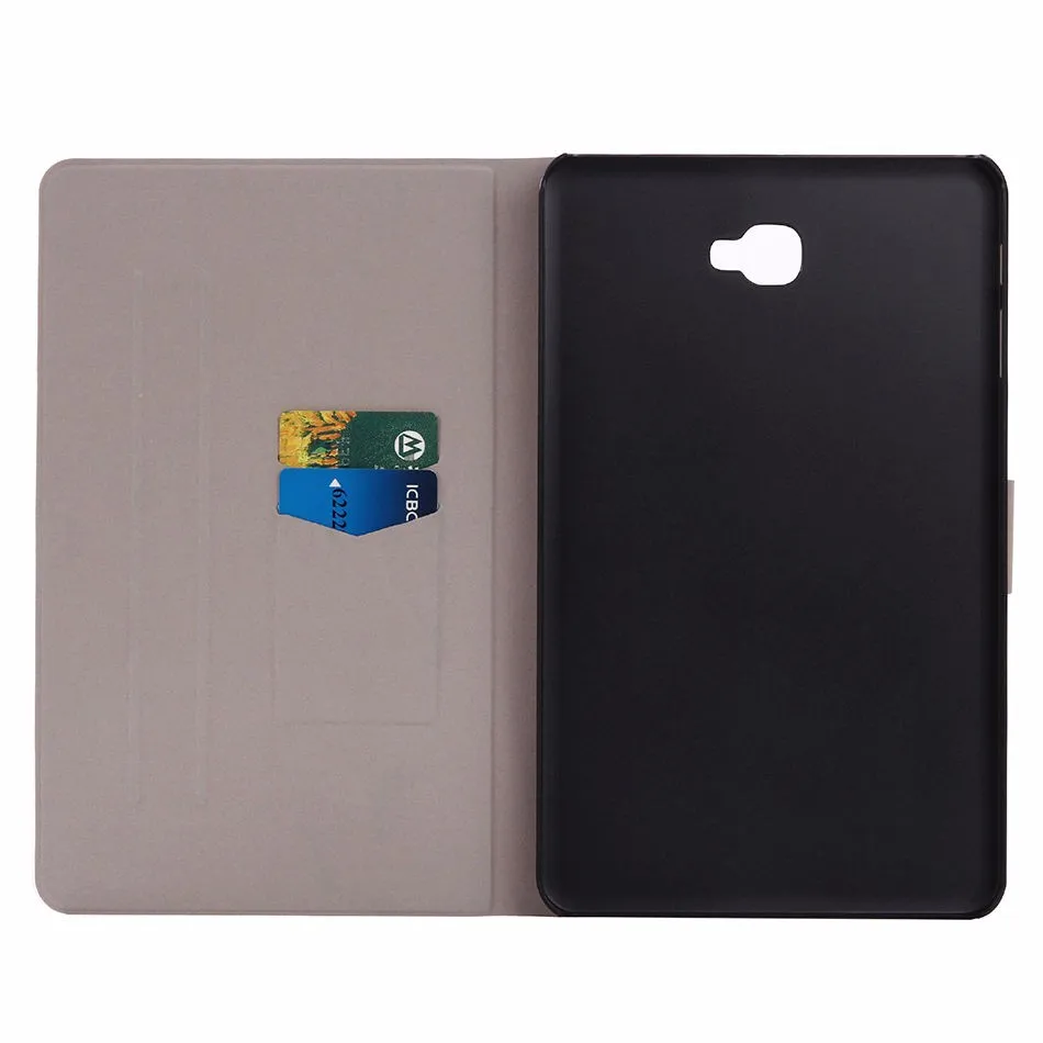 Модный чехол с цветами для samsung Galaxy Tab A, a6, 10,1,, T580, T585, SM-T585 чехол-подставка для планшета, ПК+ чехол из искусственной кожи