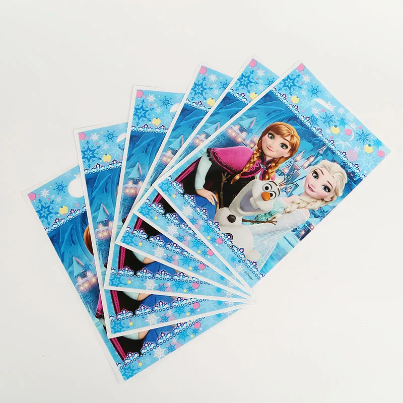 gift bag 6pcs Вечерние украшения принцессы Эльзы и Анны для вечеринки в честь Дня Рождения; Детский комплект Эльзы для дня рождения; праздничные принадлежности для дня рождения - Цвет: gift bag 6pcs