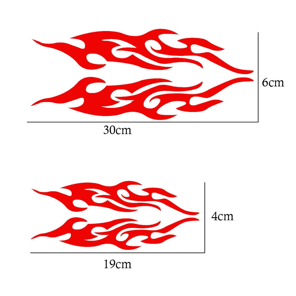 Универсальная автомобильная наклейка с языком пламени 2 шт.|Наклейки на