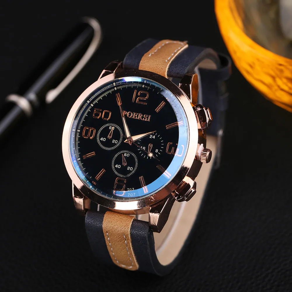 Мужские кварцевые наручные часы с кожаным ремешком три цвета спортивные Wd3sea 2019 |