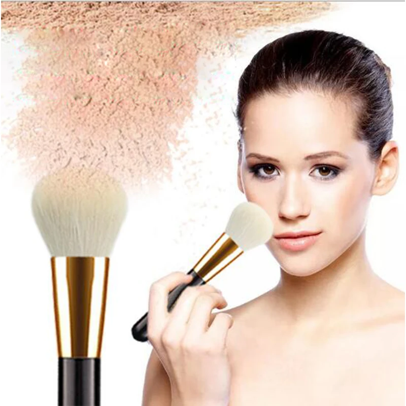 1 шт. Высококачественная свободная кисть для пудры профессиональная 100% козья