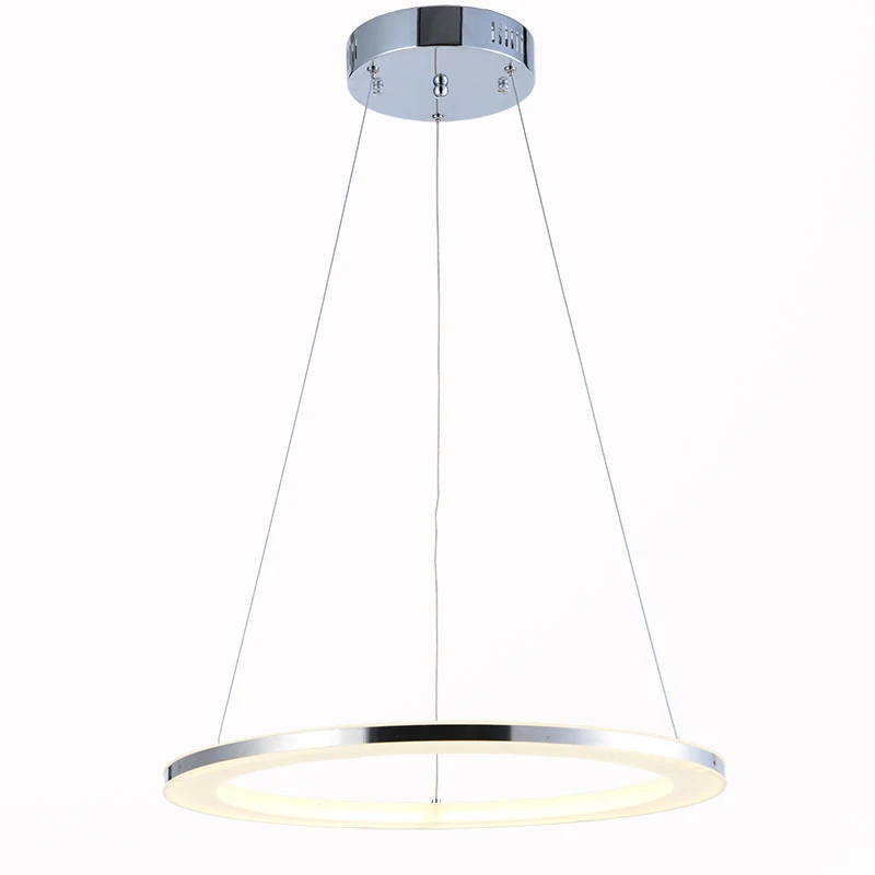 Современный светодиодный акриловый подвесной светильник с кольцом круглый для