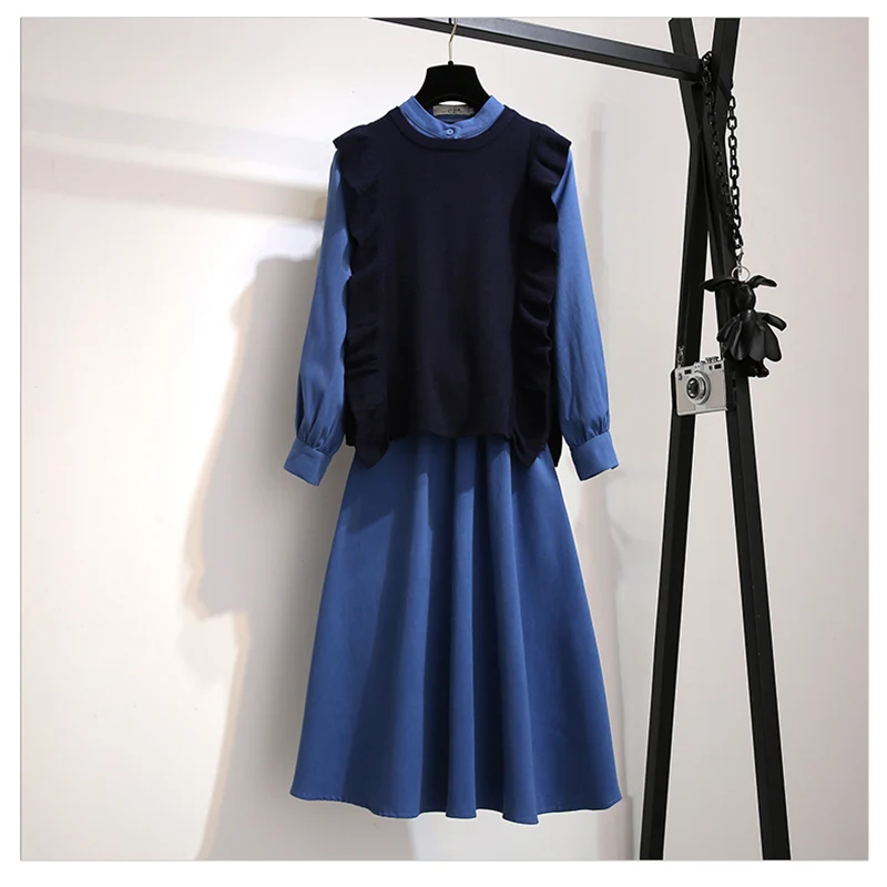 Женское Короткое платье-жилет осенне-зимнее французское нишевое платье в стиле