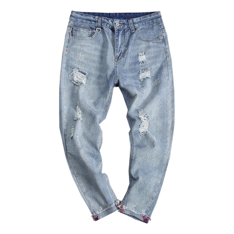 EXOTAO 2019 летние рваные джинсы для мужчин в винтажном стиле хип-хоп мужские