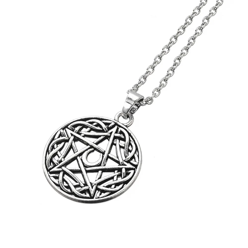 Dawapara Wicca языческий полумесяц подвеска в виде пятиконечной звезды подвески колец