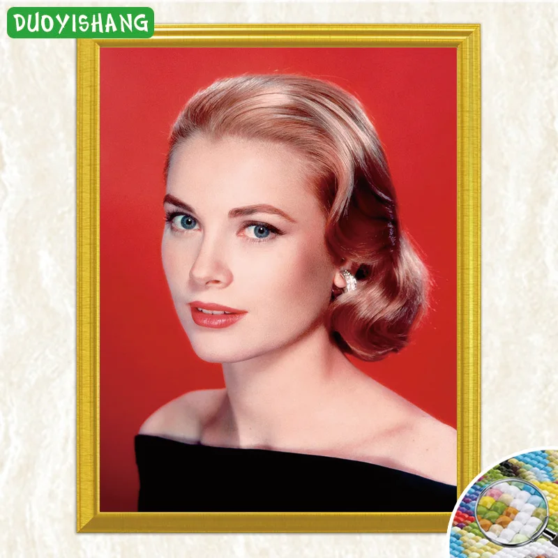 Grace Kelly цветная фотография 5D DIY Алмазная картина полная квадратная вышивка