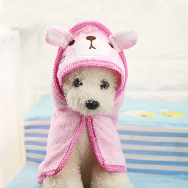 Pet Dog Towel Pets Puppy Drying Bath Cat Cleaning Necessary Hooded Super Absorbent Bathrobes Soft Feeling Products |