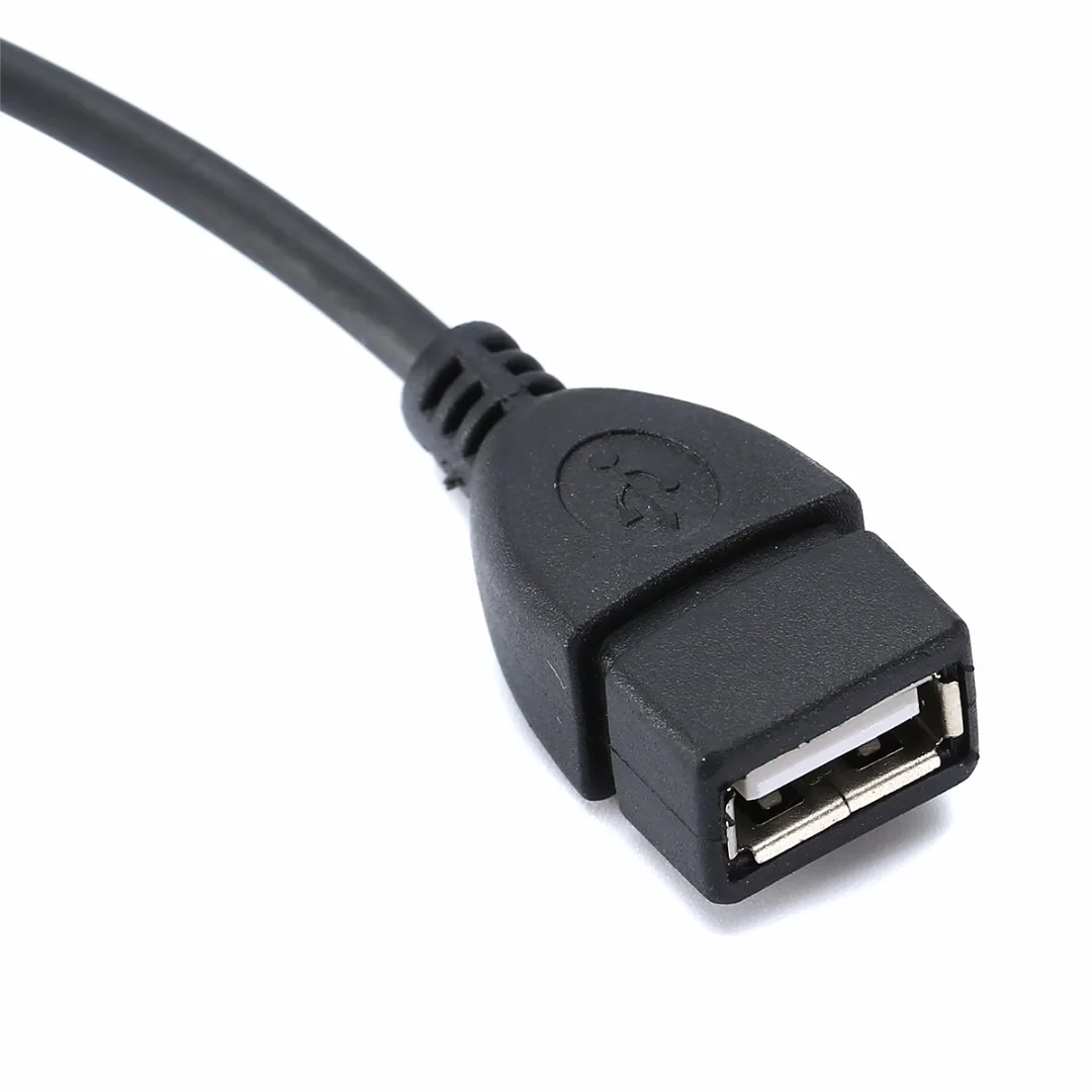 13 см правый угол USB Женский к Micro B Мужской конвертер OTG адаптер кабель черный для samsung LG Xiaomi Android телефон