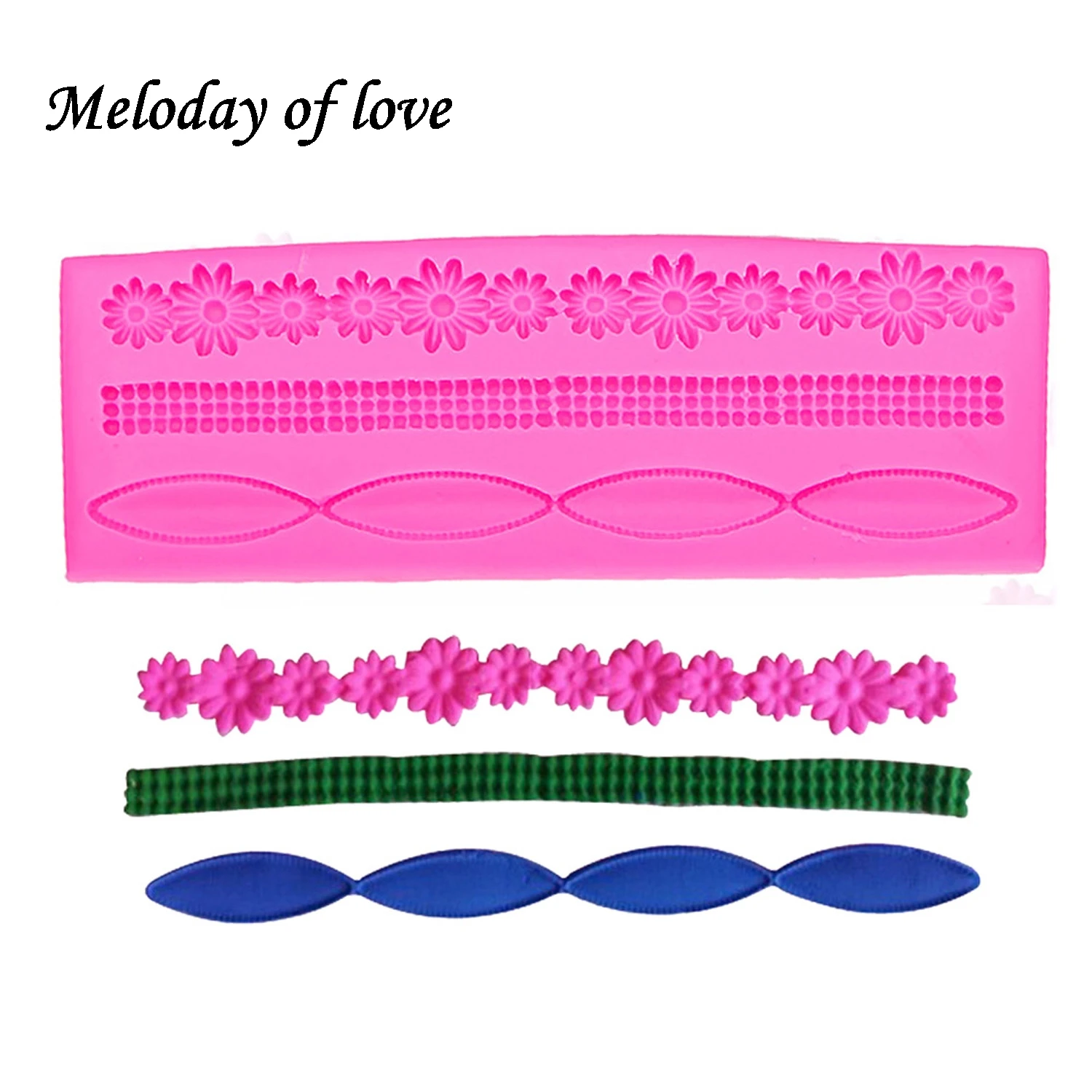 Длинная лента цветы кружево шаблон форма шоколад свадьба сделай сам жемчуг