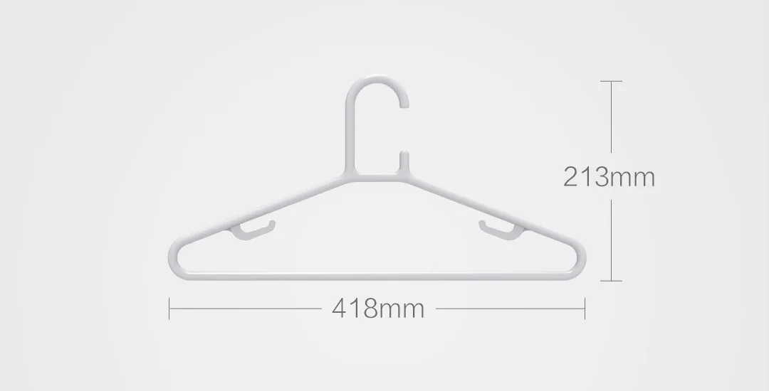 10 шт., Xiaomi, 40 см, вешалки для одежды, крючок, органайзер для одежды, для одежды, нескользящая сушилка, многофункциональная, u-образный крючок, фиксированный держатель