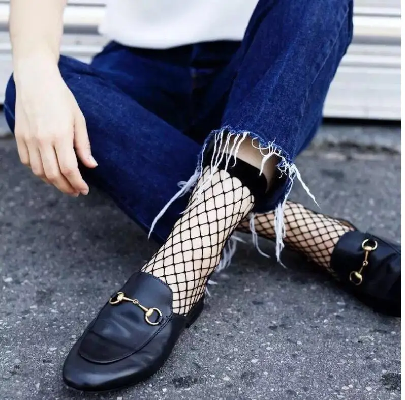Женские сетчатые носки calcetines rejilla черные сексуальные весна лето 2019|grid socks|socks - Фото №1