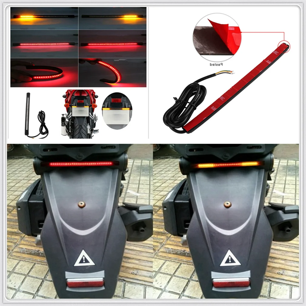 Motorcycle LED Tail lamp Plate Light Brake Stop Turn Signal Strip for Ducati R 749 S Kawasaki ZX6RR ZX9R 400R W800 SE Z750S |