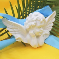 stereo angel soap making silicone mold 3d plaster craft clay molds aromatic gypsum toy making mould