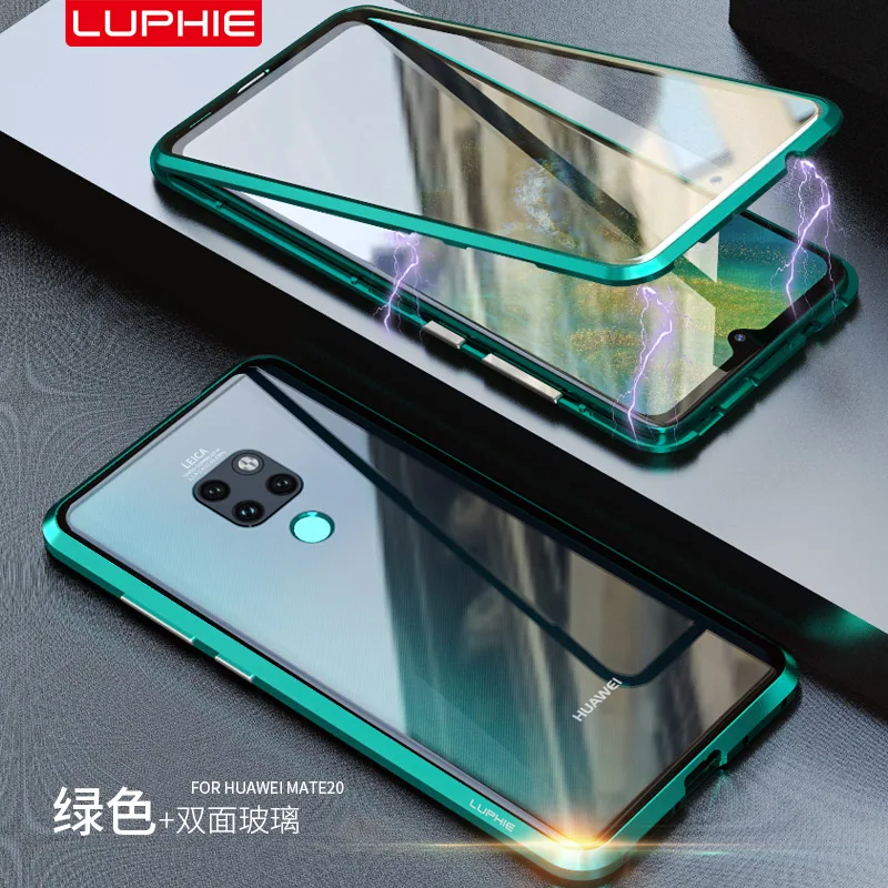 Полностью Магнитный чехол mate 20 LUPHIE 360 градусов для huawei mate20 Передняя Задняя