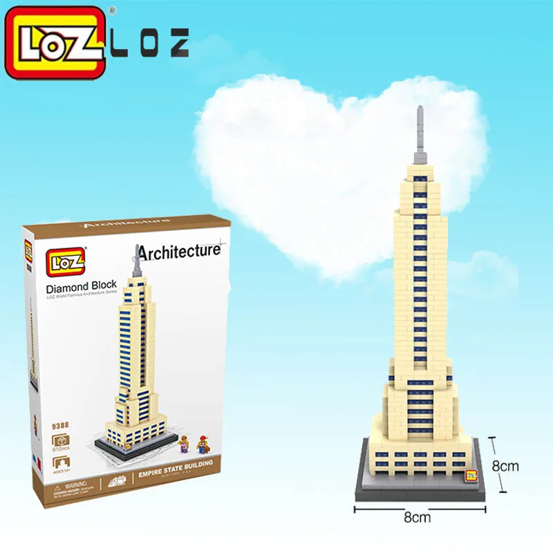 LOZ Empire State строительные блоки игрушки Всемирно известная архитектура мини