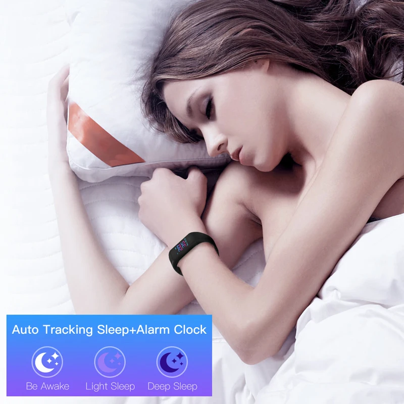 Смарт браслет Letine с Bluetooth пульсометром тонометром монитором сна фитнес трекером